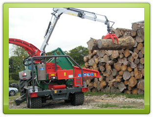 Our Heizohack 14-800 wood chipping machine